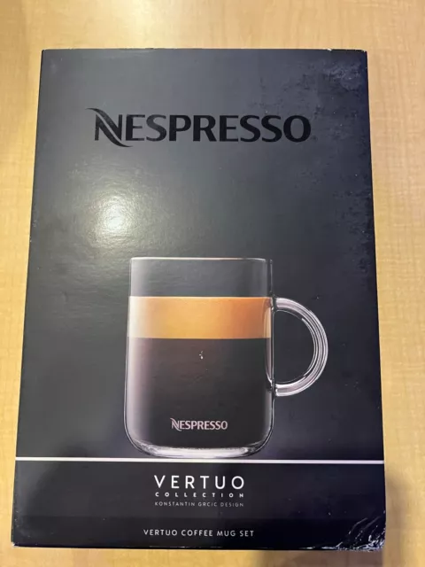 1 Nespresso Konstantin Grcic tempered glass Espresso coffee Cup/Saucer 80ml