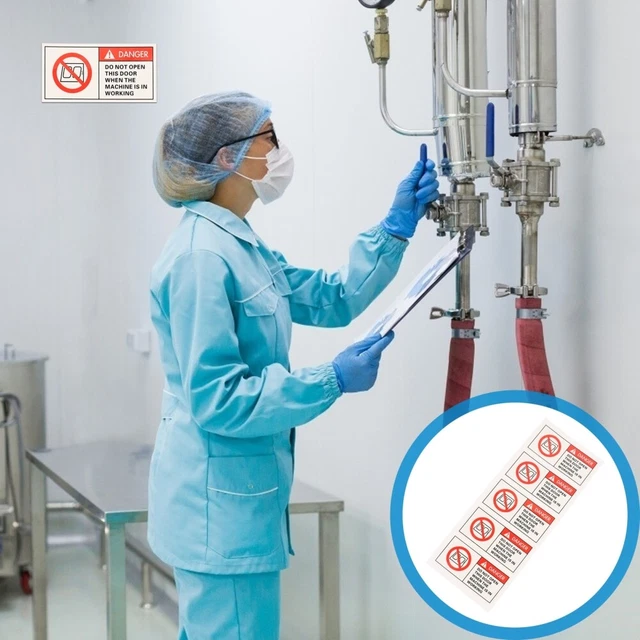 5 pz adesivi di avvertimento osservare le avvertenze di sicurezza black lavoro