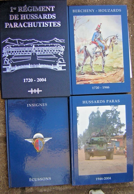 COFFRET DE 3 livres 1er regiment hussards parachutiste bercheny houzard