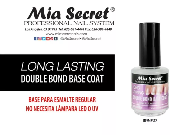 Mia Secret PROFESSIONAL NAIL SYSTEM - LONG LASTING Double Bond Base Coat 0.5 oz