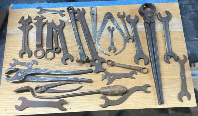 Antique Vintage Hand Tool Lot - Rusted Old Various Tool Lot Mix 24 Tools