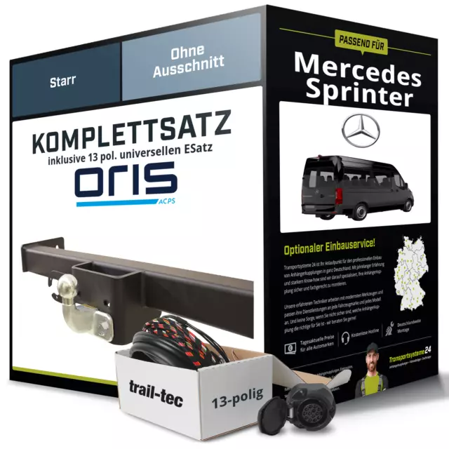 Anhängerkupplung ORIS starr für MERCEDES Sprinter +E-Satz NEU AHK