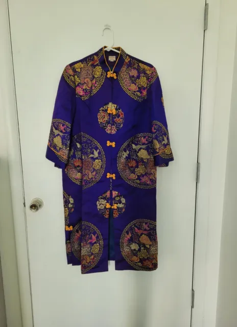 Vintage Exclusive Fashions by Park Seoul Korea  Robe Hostess Dress Purple? SZ 16