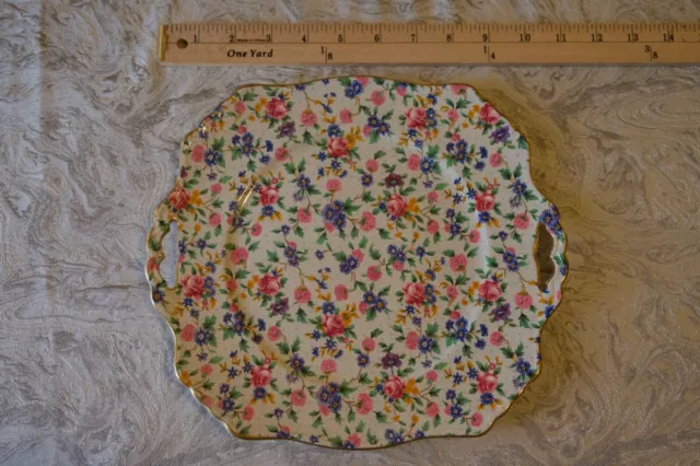 Royal Winton Grimwades  OLD COTTAGE CHINTZ TRAY- PLATE  VTG ANTIQUE🌸