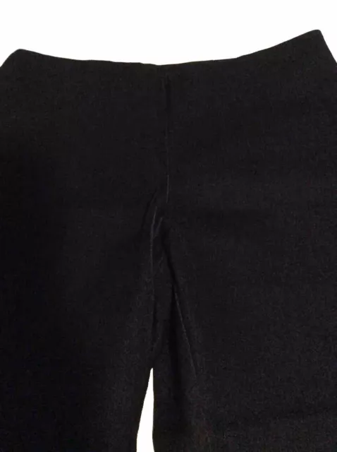 Christin Michaels Elastic No Waist Stretch Denim Capris Black Size 8 31x22 Pants 3