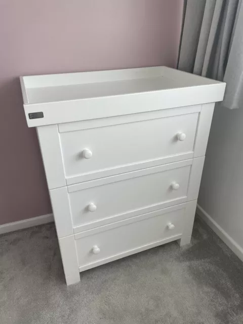 East coast white changing unit with 3 drawers RRP £250