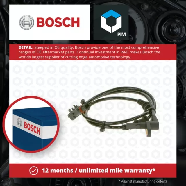 ABS Sensor fits MERCEDES VITO W639 3.2 Front 03 to 10 M112.951 Wheel Speed Bosch