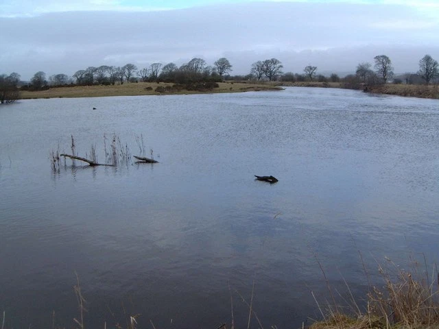 Photo 6x4 River Annan at The Creels, in flood Lochmaben Cf: [[[17428]]]   c2006