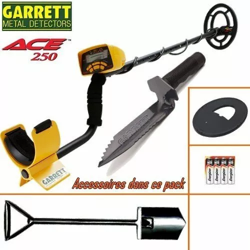 PACK : Détecteur de métaux Garrett ACE 250 + ProPointer II + Pelle couteau