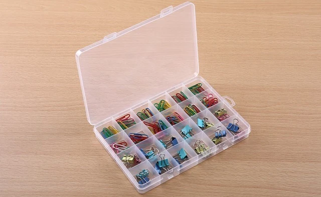 Boîte en plastique transparent solution peu encombrante avec 24 grilles pour pe