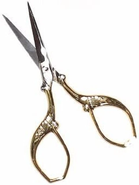 Tijeras bordadas florales chapadas en oro Janome - Janome