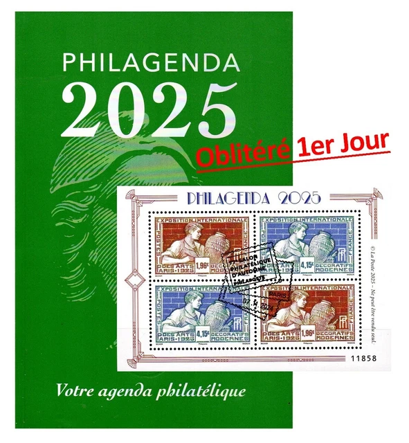 Philagenda France 2025 Bloc Potier - Paire Inférieure Neuve Xx - Excellent état