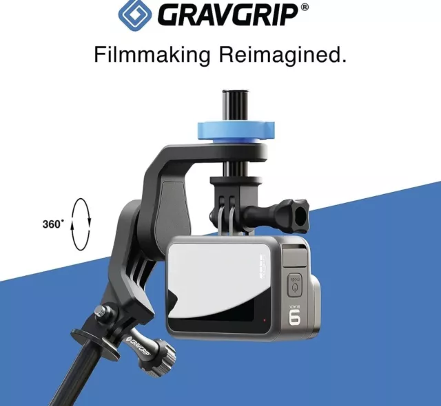 GRAVGRIP V2 Hydraulic Leveling Mount for Action Camera, GoPro, DJI, Insta360