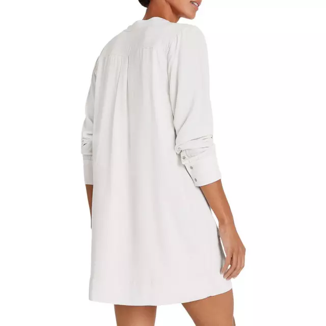 Splendid Womens Teaghan Long Sleeve V-Neck Mini Shirtdress BHFO 4951 2