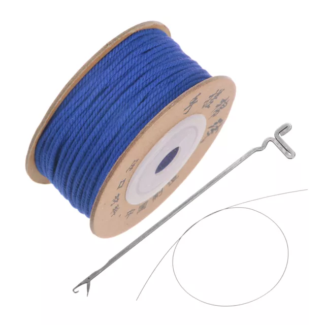 Macrame Cord Kit 1.2mm x 28Yards, Cotton Macrame Rope Cord, Blue