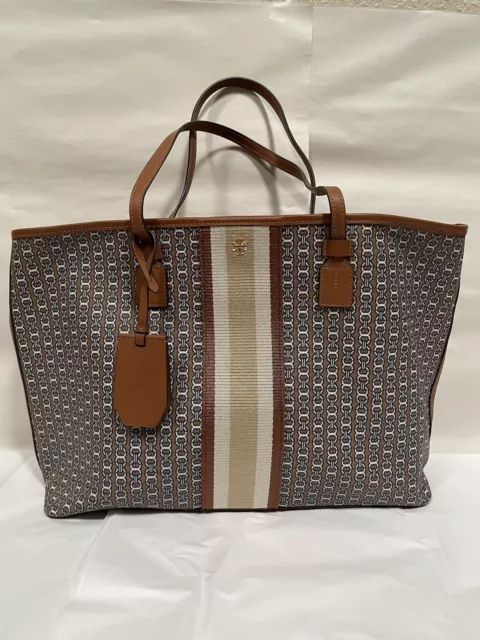 Tory Burch Gemini Link Tote Brown Light Umber