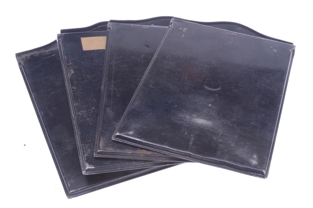 ✅ Juego De 4 Soportes De Placa De Vidrio Antiguo Sin Marca Para Cámara 9X12Cm