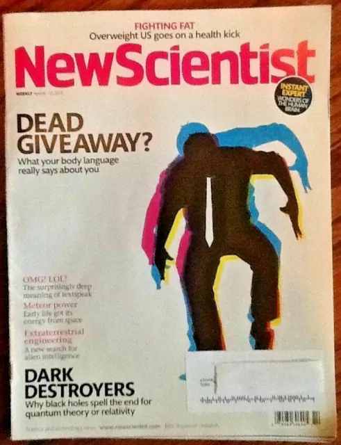 NEW Scientist magazine April 6 2013 back issue Black Holes Extraterrestrials etc