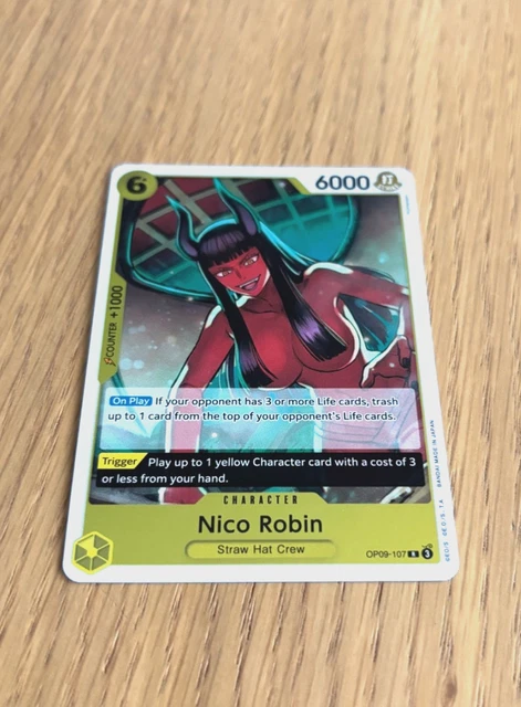One Piece Card Game – Nico Robin OP09-107 R Alt Art – 3rd Anniversary Exclusive – Chinese Edition – Bandai Holo Rare
