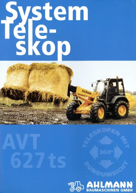 Ahlmann AVT 627ts Prospekt 2002 D 1 Blatt Lader brochure loader prospectus