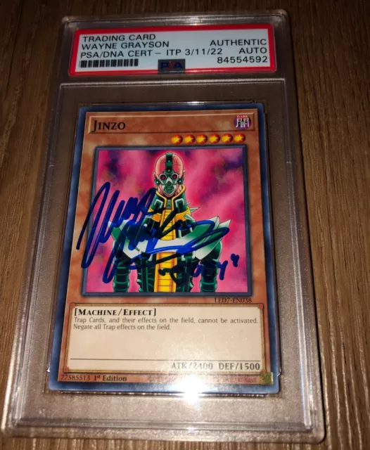 Wayne Grayson Yu Gi Oh Joey Wheeler Jinzo   Signed Card PSA Encapsulated
