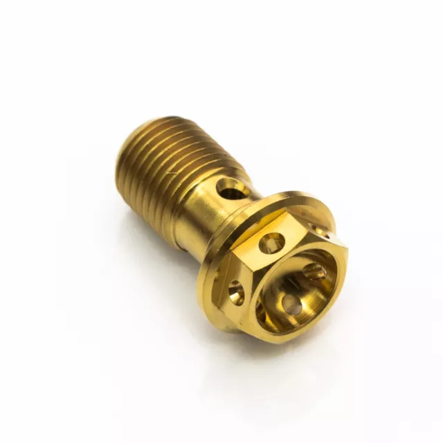 1x Single Gold Titanium Banjo Bolt Screw M10 x 1.0 for KTM 125 Duke