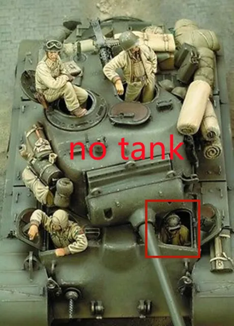 1/35 resin figures model kit WW II US Tank crew 4 man unassembled unpainted