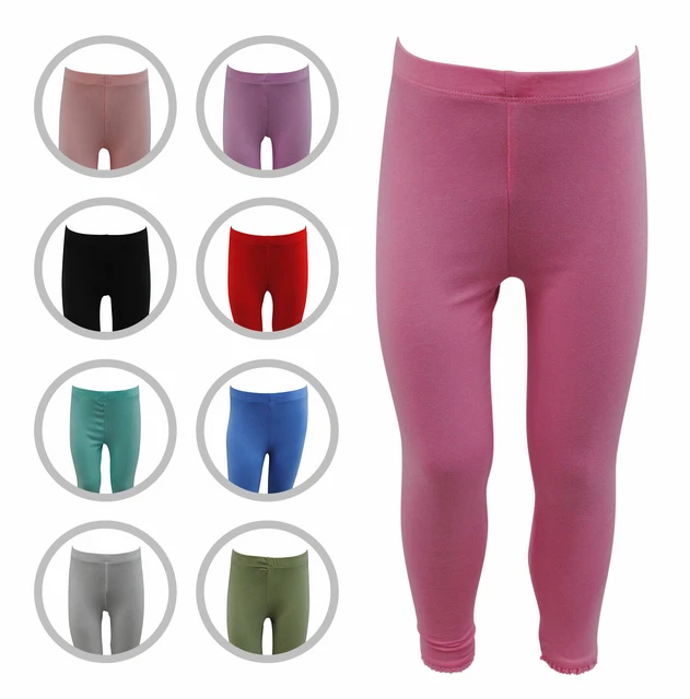 Girls Mothercare Full Length Leggings Cotton STRETCH Net Hem Age 18M to 10 Years