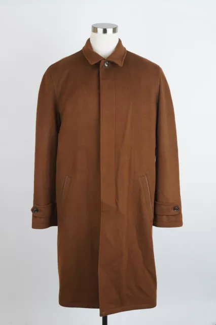 $4,995 Ermenegildo Zegna Cashmere Wool Overcoat Size 3XL/58 Vicuna Brown MINT