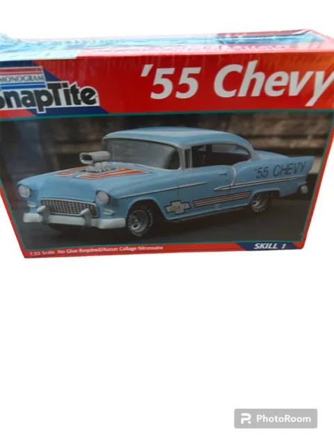 Monogram Snap Tite '55 Chevy Model Kit 1:32 Scale, Collectible, New! MISB!!