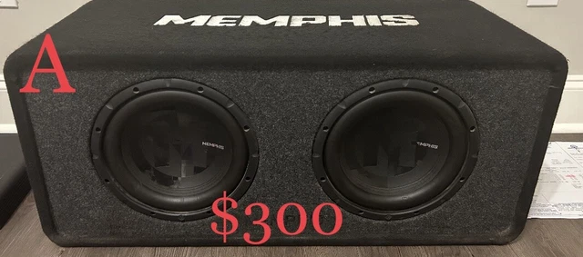 Memphis Audio PRXE10D2 Dual 10" 2-Ohm 500W Subwoofer Loaded Ported Enclosure
