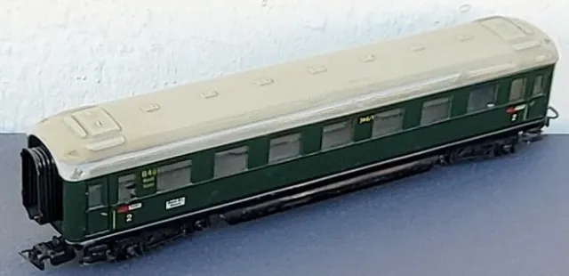 Märklin 4006 .3  346/1 D-Zug-Schürzenwagen 2.Kl. grün von 1954  guter Zustand_H0