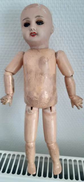 Poupée Ancienne Tête Porcelaine Mignonette - Jumeau Bru Bleuette? - Bouche Fermée