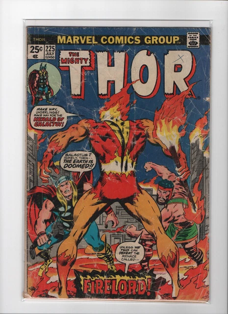 THE MIGHTY THOR  #225 Low Grade Reader 1st Firelord Marvel Value Stamp Stan Lee