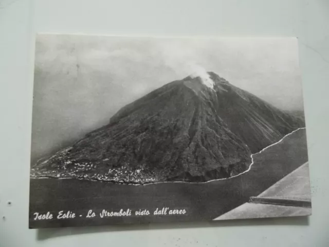 Cartolina Viaggiata "Isole Eolie  - Lo Stromboli visto dall aereo"  1973