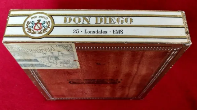 Vintage  Wooden Cigar Box-  Don Diego Las Palmas - Canary Islands 3