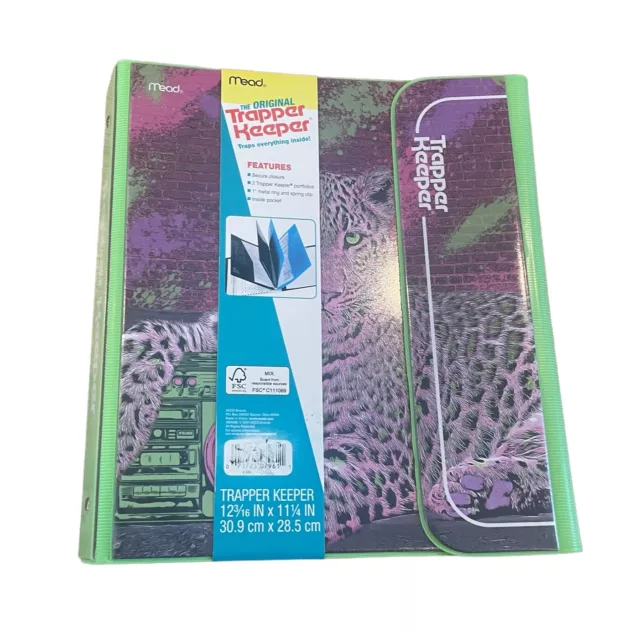 Mead The Original Trapper Keeper 1" Binder Designer Series Folders Tiger