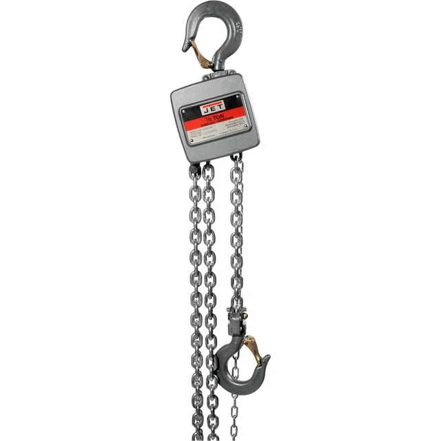 JET AL100 Series Manual Chain Hoist- 1/2-Ton Cap 15ft Lift