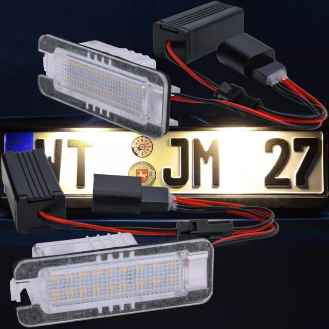 Led Kennzeichenbeleuchtung passend für VW Golf 4, 5, 6, 7 Limo + Cabrio