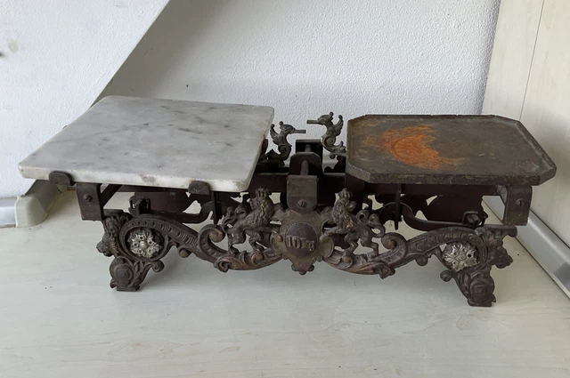 antike Waage Balkenwaage Marktwaage