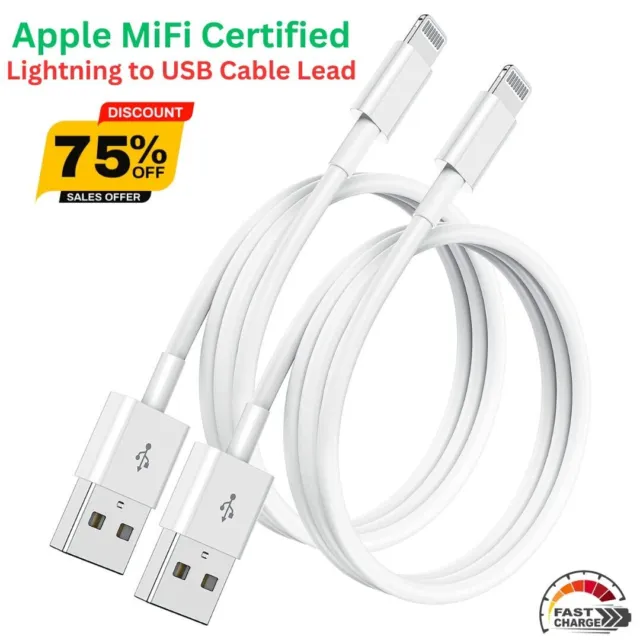 Genuine Official 2m/1m iPhone Charger For Apple USB Lead5 6 7 8 X XS XR 11 12Max