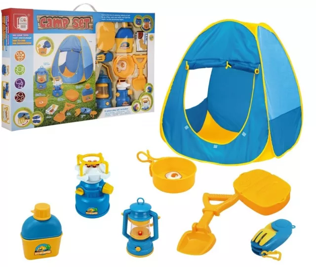 Tienda Automático Con Accesorios Acampada Juego Casa Jardín Niños