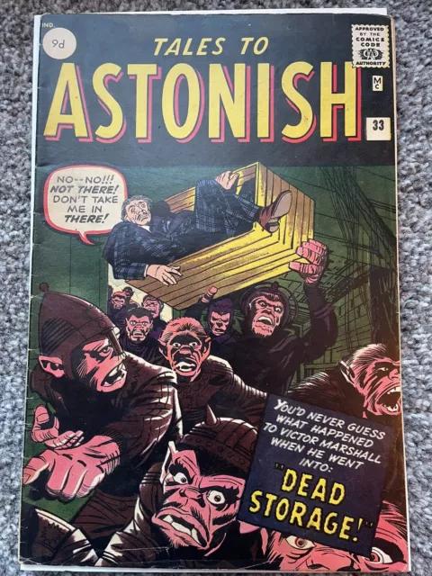 Tales To Astonish #33, Classic Silver Age 1962, Ditko & Kirby Art, Pence, Uk