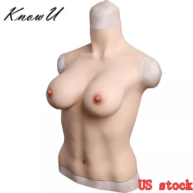 Crossdresser Silicone Breast Forms Boobs D Cup Fullbody  Transgender Suit CD