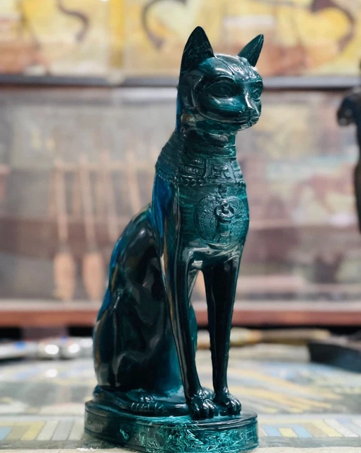 ANCIENT EGYPTIAN ANTIQUITIES Goddess Bastet Egyptian Cat Malachite ...