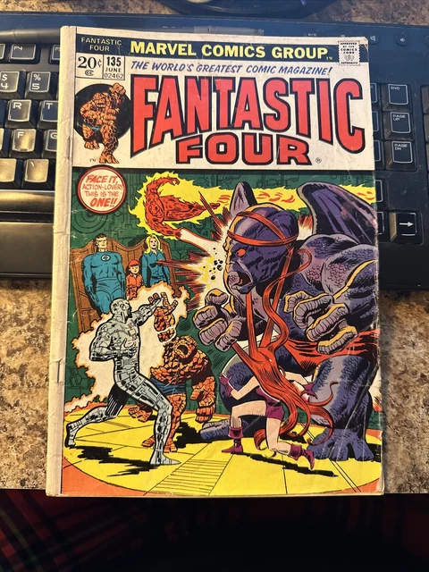 Vintage Fantastic Four #135 1973 Dragon Man App. Marvel Bronze Age Comic Book