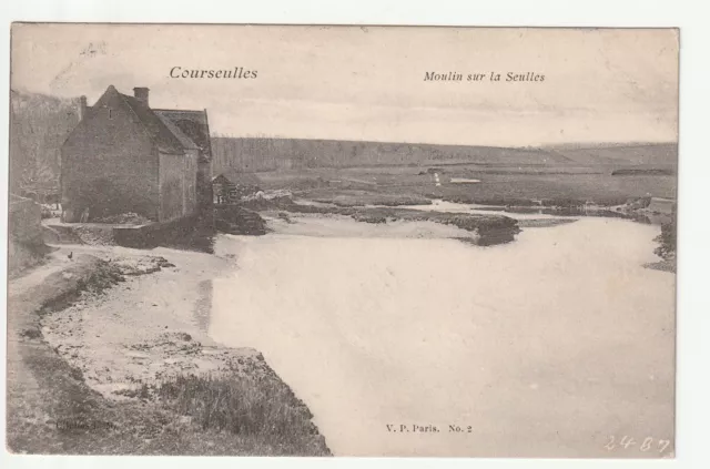 COURSEULLES SUR MER - Calvados - CPA 14 - Moulin sur la Seulles