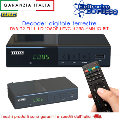 Digiquest DECODER DIGITALE TERRESTRE DVB-T2/HEVC IN HD CON USB PVR E TIME SHIFT 2021 