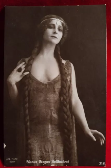Cartolina   Attrice  Bianca Stagno Bellincioni