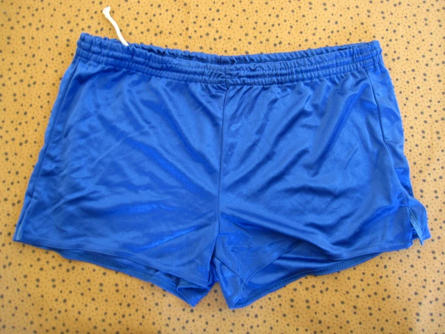 Short Vintage En Nylon Polyamide - Couleur Jaune Et Noir, Tailles S (40), M (44), L (48), Neuf